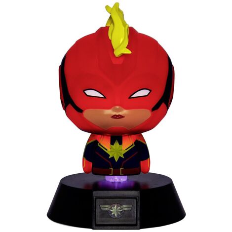 Captain Marvel Mini Leuchte Icon Light rot, bedruckt, aus Kunststoff, in Geschenkverpackung.