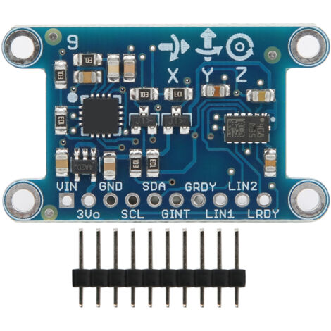Capteur 9DOF avec Broches - Gyroscope 3 Axes, Accéléromètre et Magnétomètre - Carte Module 35V