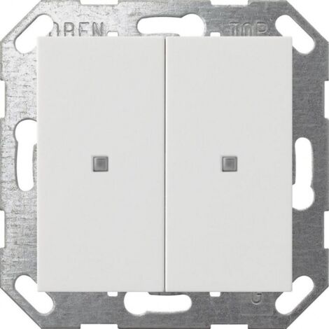 Capteur à bouton-poussoir KNX 2x sans nom - Système de contrôle d'éclairage intelligent