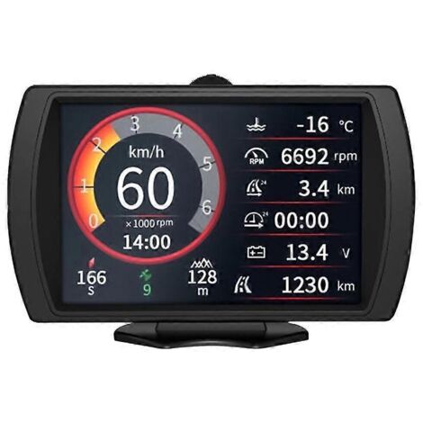 Capteur d'alarme de sécurité avec inclinomètre, système tout-terrain en temps réel, affichage tête haute et compteur de vitesse automatique