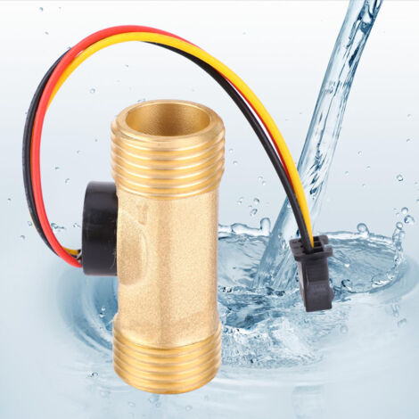 Capteur de débit à effet Hall G1/2" mâle, mesure 1-30 l/min, débitmètre eau