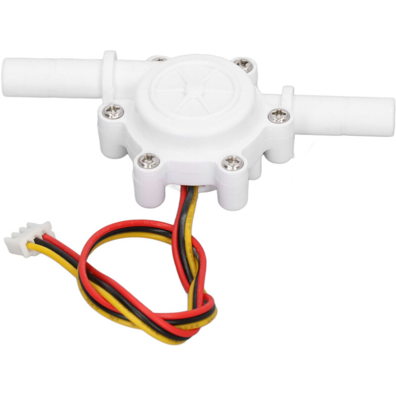 Capteur de débit à effet Hall Interrupteur à eau Débitmètre Compteur de fluide DC3.5-24V 0.3-10L/min 25cm 180 degrés G3/8