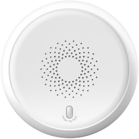 Capteur de fumée ZigBee Alarme incendie sans fil Capteur d'alarme domestique intelligent automatique Blanc RSH-ZigBee-SS01, Blanc