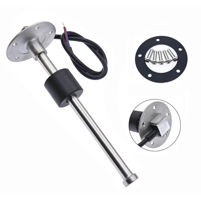 Capteur de niveau de carburant, Capteur de niveau d'eau de bateau Unité en Acier Inoxydable 316 Connecteur à 5 Trous pour Indicateur de Carburant de