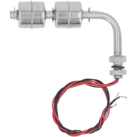 Capteur de Niveau d'Eau Interrupteur à Flotteur Inox pour Pompe de Piscine, Bassin ou Aquarium, 100mm, AC/DC 0-110V