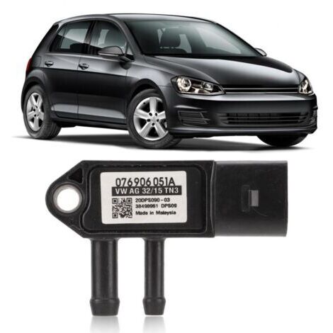 Capteur de Pression DPF, 076906051A Capteur de Pression Différentielle Diesel DPF Connecteur 3 Broches Remplacement pour A3 A4 A6 S4 S6 A