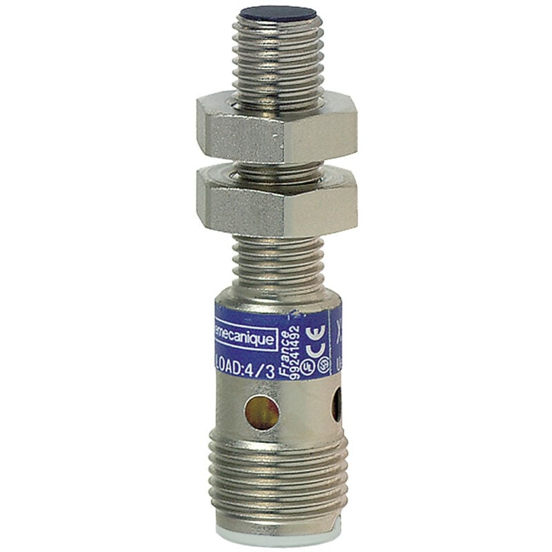 Xs608b1nam12 Schneider Xs Détecteur Inductif Inox M8 L62mm Noyable Sn2,5mm Dc3 Fils Npn No M12 Telemecanique