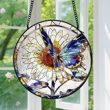 Capteur de soleil en vitrail - décoration spirituelle 15cm
