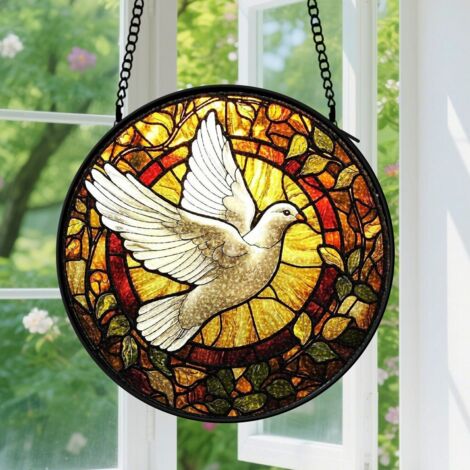 Capteur de soleil en vitrail - décoration spirituelle 15cm