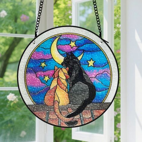 Capteur de soleil en vitrail - décoration spirituelle 15cm