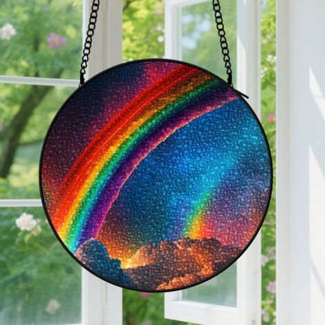 Capteur de soleil en vitrail - décoration spirituelle 15cm