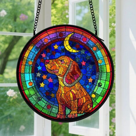 Capteur de soleil en vitrail - décoration spirituelle 15cm