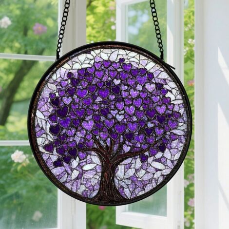 Capteur de soleil en vitrail - décoration spirituelle 15cm