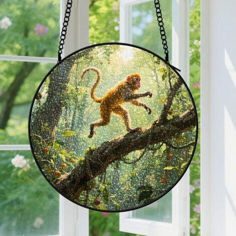 Capteur de soleil en vitrail - décoration spirituelle 15cm