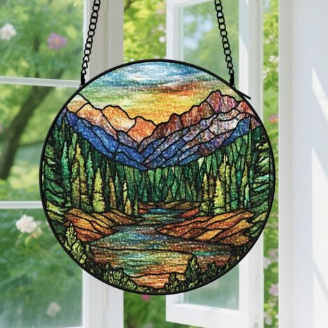 Capteur de soleil en vitrail - décoration spirituelle 15cm