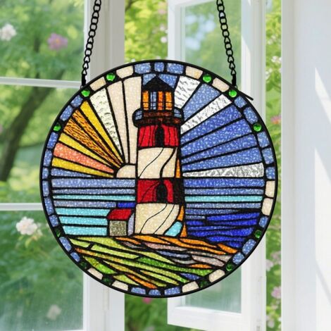 Capteur de soleil en vitrail - décoration spirituelle 15cm