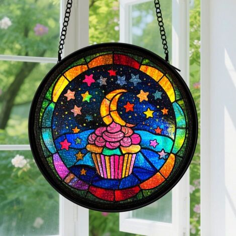 Capteur de soleil en vitrail - décoration spirituelle 20cm