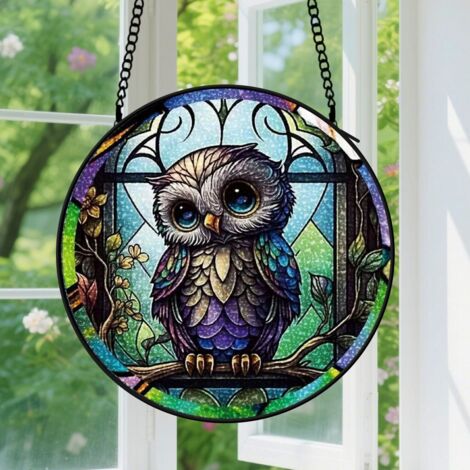 Capteur de soleil en vitrail - décoration spirituelle 20cm