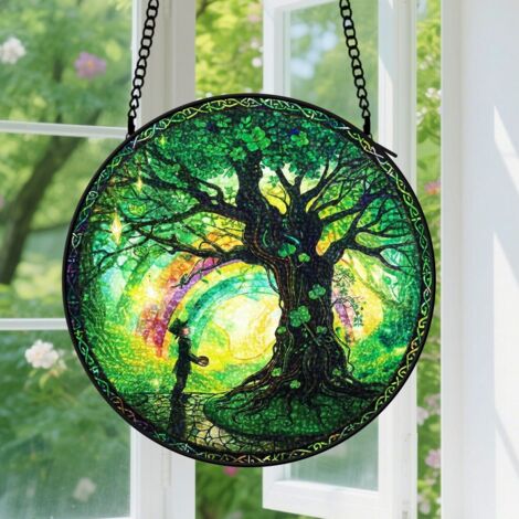 Capteur de soleil en vitrail - décoration spirituelle 20cm
