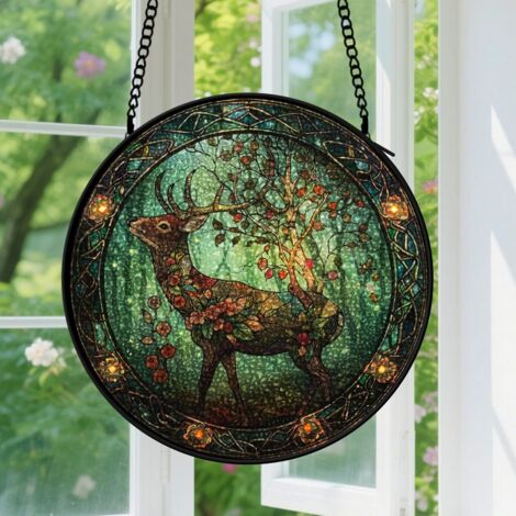 Capteur de soleil en vitrail - décoration spirituelle 20cm