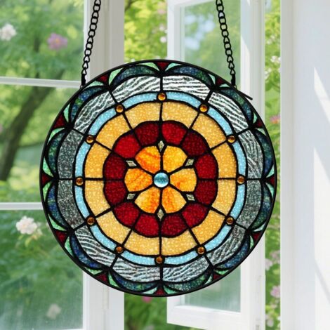 Capteur de soleil en vitrail - décoration spirituelle 20cm