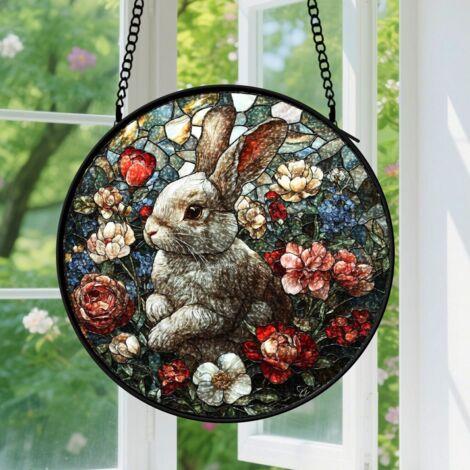 Capteur de soleil en vitrail - décoration spirituelle 20cm