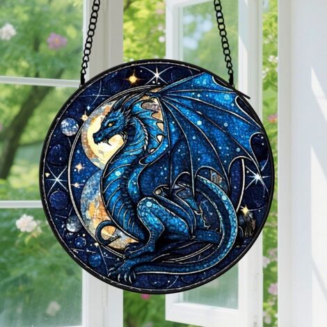 Capteur de soleil en vitrail - décoration spirituelle 20cm