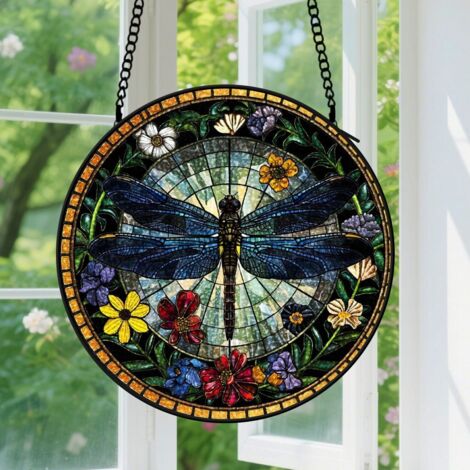 Capteur de soleil en vitrail - décoration spirituelle 20cm