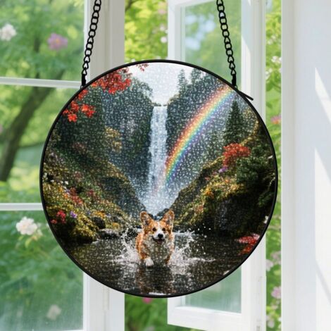 Capteur de soleil en vitrail - décoration spirituelle 20cm
