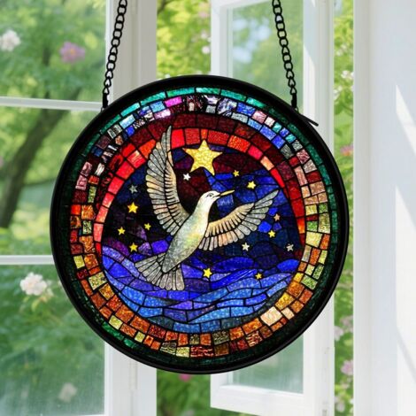 Capteur de soleil en vitrail - décoration spirituelle 9cm
