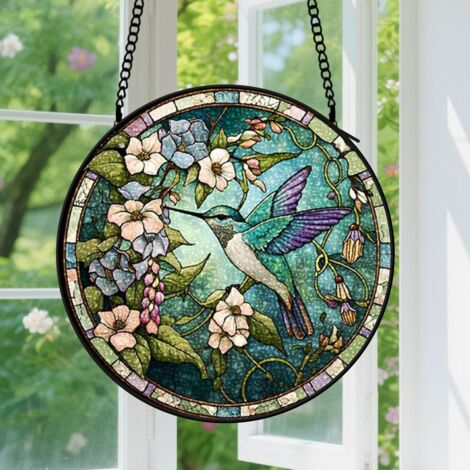 Capteur de soleil en vitrail - décoration spirituelle 9cm