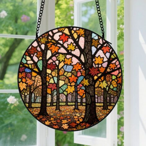 Capteur de soleil en vitrail - décoration spirituelle 9cm