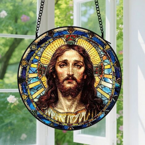 Capteur de soleil en vitrail - décoration spirituelle 9cm