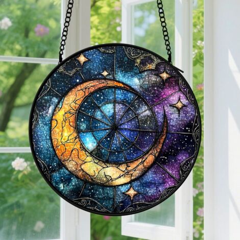 Capteur de soleil en vitrail - décoration spirituelle 9cm