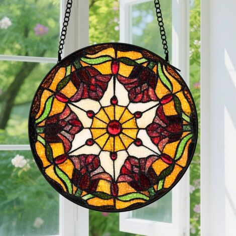 Capteur de soleil en vitrail - décoration spirituelle 9cm