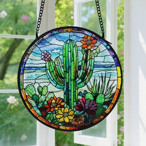 Capteur de soleil en vitrail - décoration spirituelle 9cm