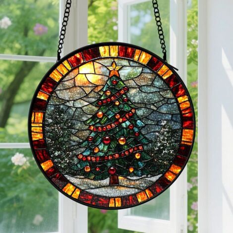 Capteur de soleil en vitrail - décoration spirituelle 9cm