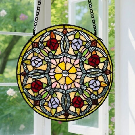 Capteur de soleil en vitrail - décoration spirituelle 9cm