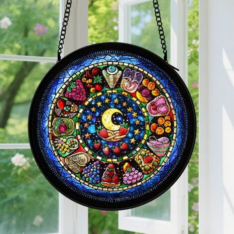 Capteur de soleil en vitrail - décoration spirituelle 9cm