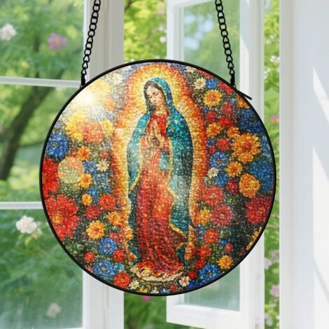 Capteur de soleil en vitrail - décoration spirituelle 9cm