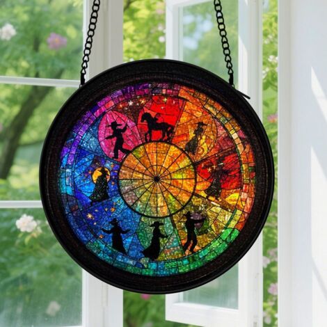 Capteur de soleil en vitrail - décoration spirituelle 9cm