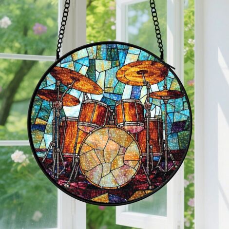 Capteur de soleil en vitrail - décoration spirituelle 9cm