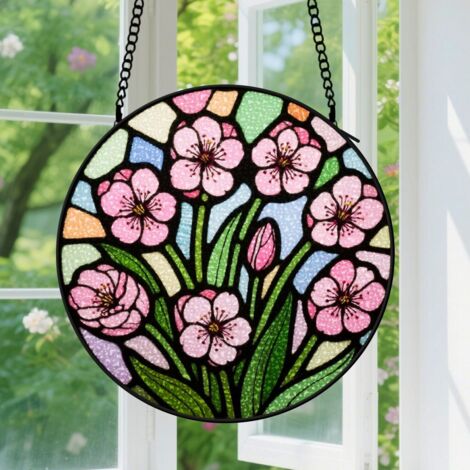 Capteur de soleil en vitrail - décoration spirituelle 9cm