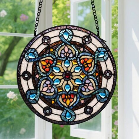 Capteur de soleil en vitrail - décoration spirituelle 9cm