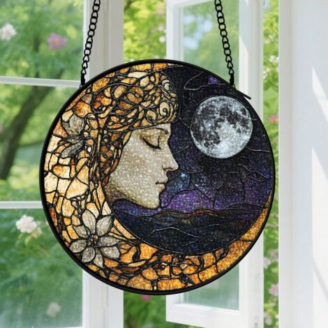Capteur de soleil en vitrail - décoration spirituelle 9cm