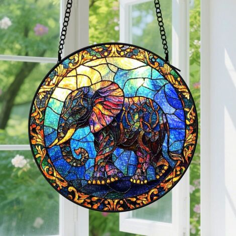 Capteur de soleil en vitrail - décoration spirituelle 9cm