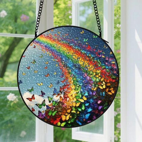 Capteur de soleil en vitrail - décoration spirituelle 9cm