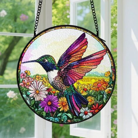 Capteur de soleil en vitrail - décoration spirituelle 9cm