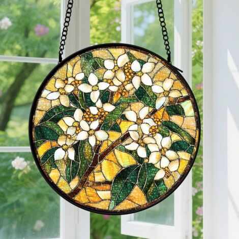 Capteur de soleil en vitrail - décoration spirituelle 9cm