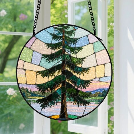 Capteur de soleil en vitrail - décoration spirituelle 9cm